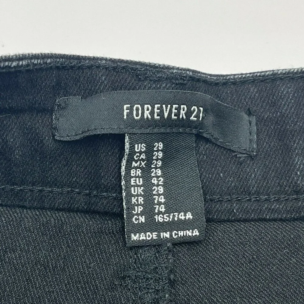 Forever 21 Womens‎ Juniors Black Jean Shorts Size 2
